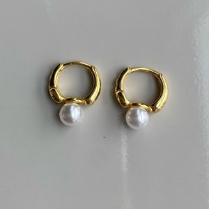 Etsy - pearl hoop earrings